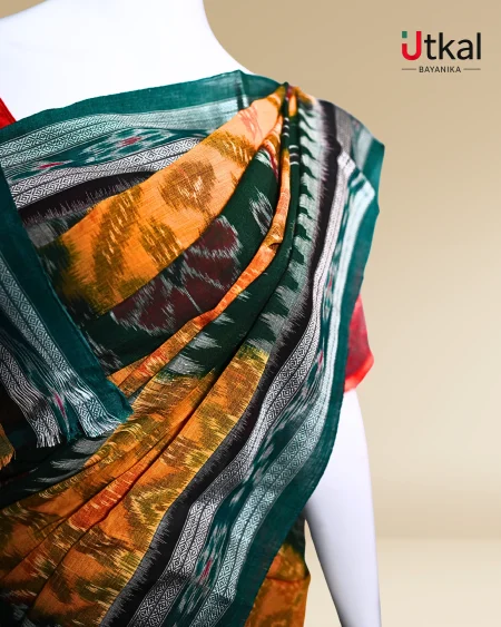 Khandua Pata Sambalpuri Ikat Saree.