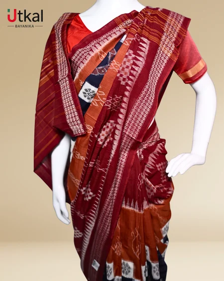 Bomkai, Sapta & Floral Ikat Saree.
