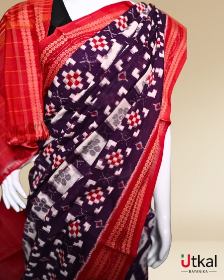 Pasapalli Sambalpuri Cotton Ikat Saree.